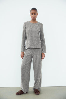 TEXTURED TOP WITH BOW - Zara фото 8