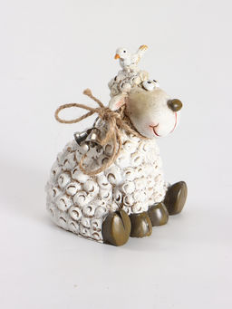Фигурка «Бараш с птичкой на голове», 9×7.5×9 см