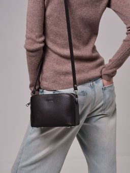 Сумка на плечо кросс-боди Deboro 30848 темно-коричневый