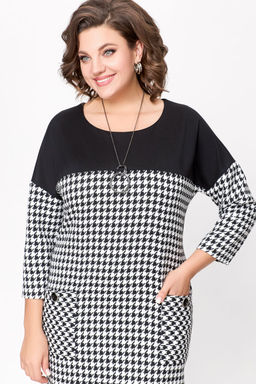 Блуза Swallow 803.2 черный+серебряный узор фото 996