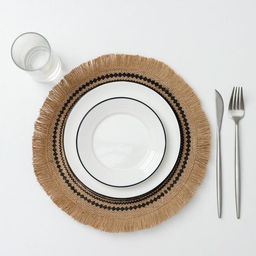 Салфетка сервировочная на стол Доляна «Африка», d=30 см, чёрная