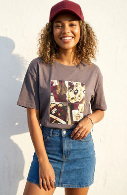 K13397 Футболка OVER SIZE ГРАФИТ