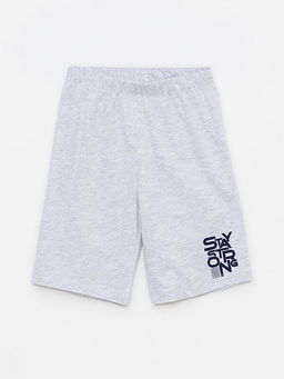Beli Lastikli Bask?l? Erkek ?ocuk Pijama ?ort 2li - Waikiki фото 3