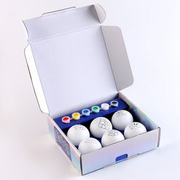 Набор для творчества. Ёлочные шары под раскраску «Лучший подарок», набор 6 шт. + краски