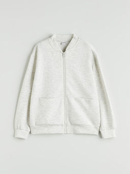 K?z ?ocuk Fermuarl? Sweatshirt