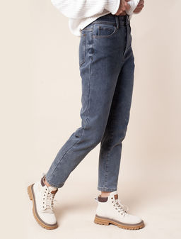 VILATTE / Джинсы mom-fit на ФЛИСЕ с эластаном  фото 7