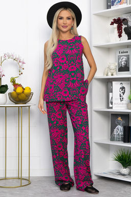 Костюм Стильный акцент (малиново-зеленый) К13906-25М