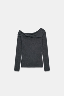 ASYMMETRIC NECK TOP - Zara фото 7