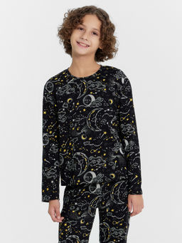 Комплект для мальчиков (джемпер, брюки) черный с созвездиями - Mark formelle фото 3