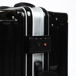 Чемодан малый 20, отдел на молнии, 2 кодовых замка, 4 колеса, крючок, цвет чёрный - Simaland фото 6