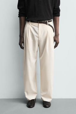 PLEATED WOOL BLEND TROUSERS - Zara фото 19