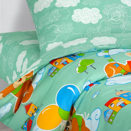 Улётные мишки 1,5 сп./Пододеяльник: 1 шт. - 215*143; Простыня: 1 шт. - 214*150; Наволочка: 2 шт. - 70*70; Бязь детская - Артпостель фото 4