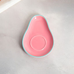 Чайная пара керамическая Avocado, кружка 100 мл, блюдце 14х10 см, цвет голубо-розовый - Дорого внимание фото 5