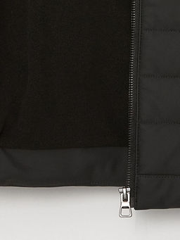 Dik Yaka Erkek ?ocuk Deri G?r?n?ml? Mont - Waikiki фото 3