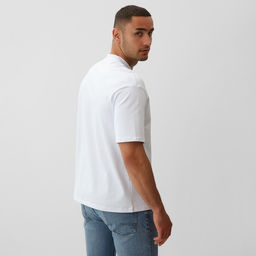 Футболка мужская из органического хлопка MINAKU OVERSIZE FIT: белая, р-р 46