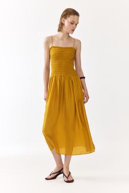 Vestido de tirantes con cuerpo nido de abeja - H&m фото 4