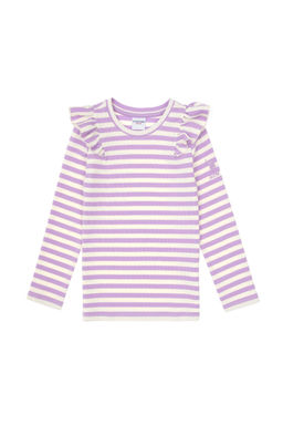 K_z _ocuk Lila _izgili Bisiklet Yaka Sweatshirt - U.s. polo assn фото 2