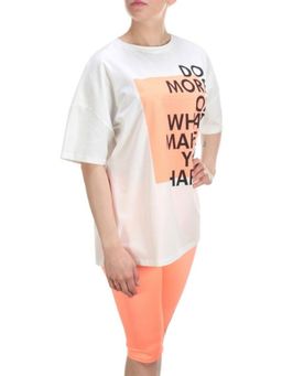 KD-791 WHITE/CORAL Костюм-двойка женский 7986 TREND