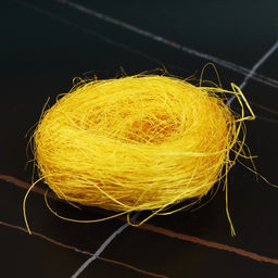 Гнездо, крашеная солома, 7 см, микс цветов - Пижон фото 2