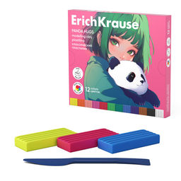 Пластилин ErichKrause "Panda Hugs" 12цв. 180гр. стек (62976)