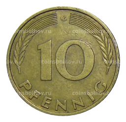 Монета 10 пфеннигов 1987 года G Германия