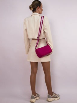 LACCOMA сумка Мелани-Ф826-фуксия эко кожа хлопок  фото 7