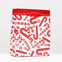 Цена за 12 шт. Пакет ламинированный Новогодний леденец 11,5 х 14,5 х 6 см - Simaland фото 5