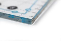 Gamma QRL-08 Линейка для пэчворка 24 см х 20 см в пакете треугольник 45, пластик