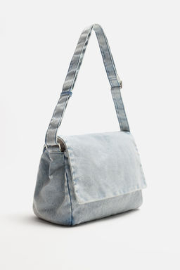 WASHED-EFFECT DENIM CROSSBODY BAG - Zara фото 2