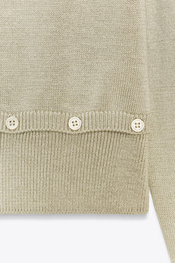 BUTTON DETAIL KNIT SWEATER - Zara фото 9