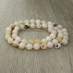 Опал бело-жёлтый, круглые 8мм, бусы 45..50см