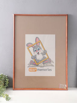 Фоторамка для фото 50×70 см Keep memories, Yuliya, дерево под орех, (пластиковый экран)