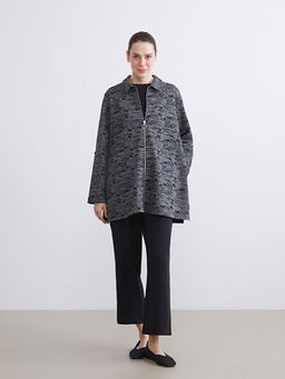 Polo Yaka Desenli Kad?n H?rka