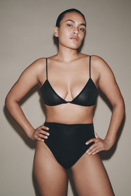 TANGA CINTURA ANCHA MEZCLA POLIAMIDA / Negro - Zara фото 12