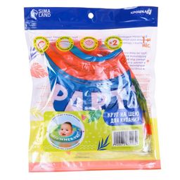 Круг детский на шею, для купания Summer Party, от 1 мес, двухкамерный, с погремушками - Крошка я фото 5