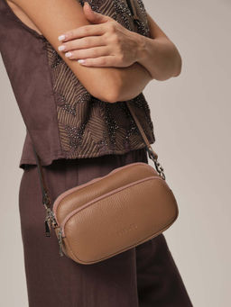 Сумка кожаная Deboro 30851 светлый орех