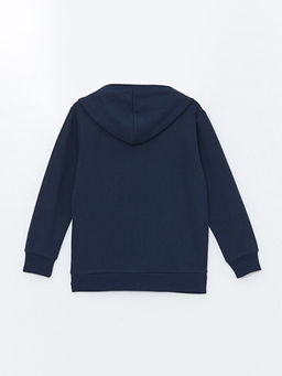 Kap??onlu Erkek ?ocuk Kal?n Fermuarl? Sweatshirt