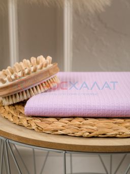 Однотонное вафельное полотенце сиреневое  ПВ-01 (18) 40х70