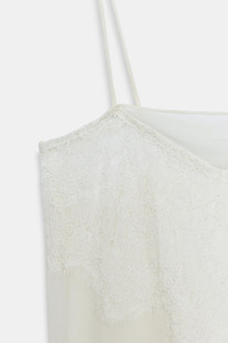 TOP ENCAJE / Blanco roto