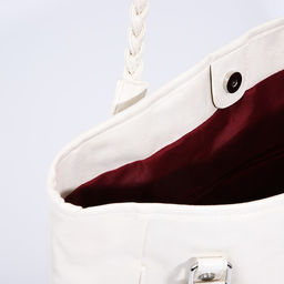 Сумка-шопер женская на молнии, размер 44×10×29 см, однотонная, белая