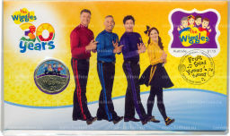 Монета 30 центов 2021 года Австралия  30 лет музыкальной группе Wiggles (танцуют, в буклете)
