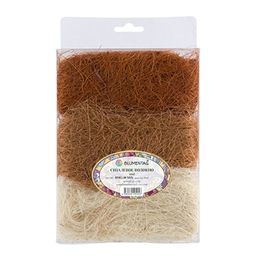 Blumentag BMG-30 MIX Сизалевое волокно 30 г  3 г 06 Белый/св.коричневый/коричневый