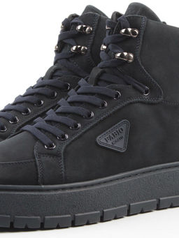 05-AW1002-6M DK. BLUE Ботинки зимние мужские (натуральная кожа, натуральный мех)