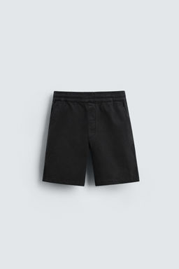 BERMUDA TWILL RELAXED FIT / Negro