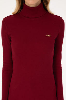 Kad_n Bordo Sweatshirt Sepette S_rpriz _ndirim