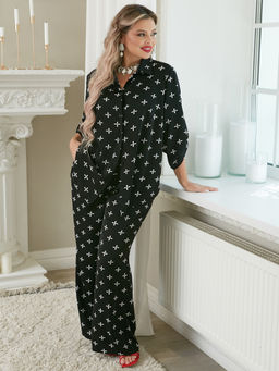 Брюки 0259-1 черный нюд