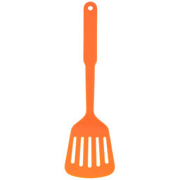 Гурман колор Лопатка кулинарная с прорезями пластмассовая для тефлоновой посуды 31,5х8,8см, цвет - оранжевый (Китай) - Домашняя мода фото 2