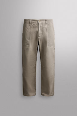 PANTAL?N TAPERED FIT ESCALADA / Crudo medio - Zara фото 8