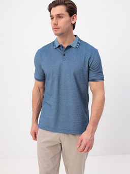 Джемпер мужской с воротником поло короткий рукав GREG G144V-PH4-OZ2 (голубой)