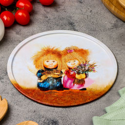 Тарелка декоративная Счастливая семейка, 20 х 0,4 х 0,32 см, металл